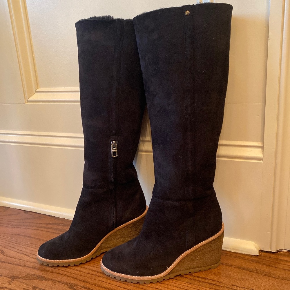 Coach Keely Dbl Faced Shearling Boots